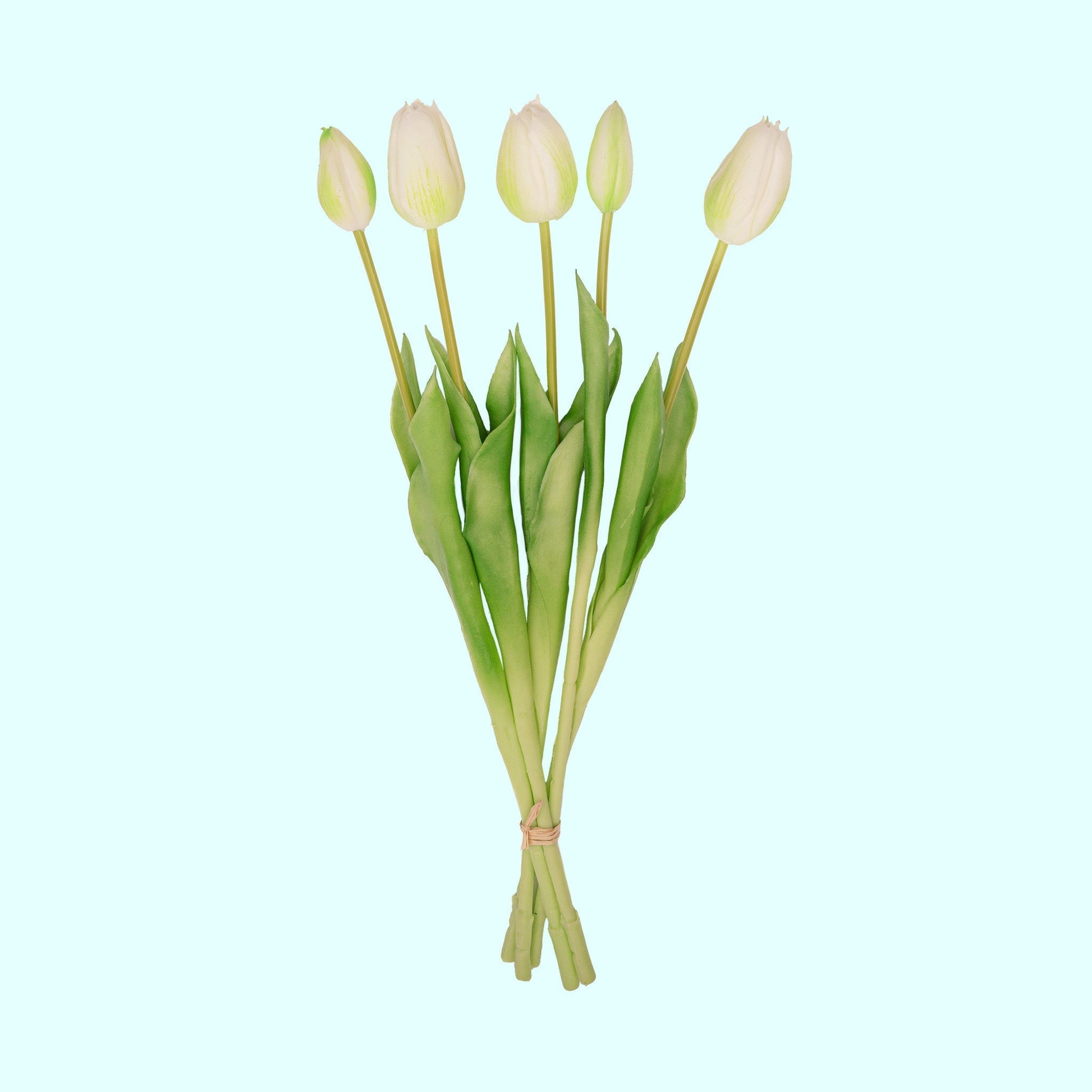 Tulip Bouquet – 5 Pieces – Various Colours – ‘Real Touch’ Artificial Tulips – 42 Cm